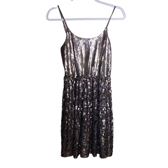 EXPRESS Gold Sequin mini party dress XS - Picture 1 of 5